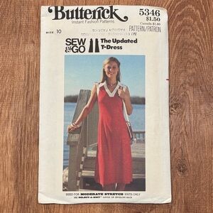 Butterick Red T-Dress Sewing Pattern
